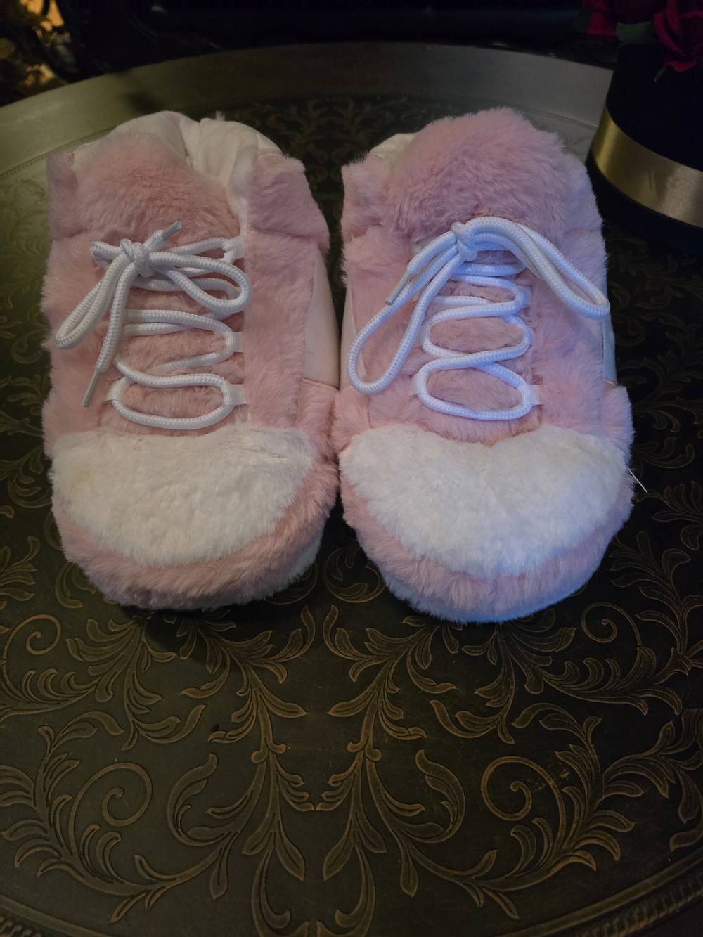 Plush Pink Fuzzy Sneakers - Cozy Slip-On Shoe